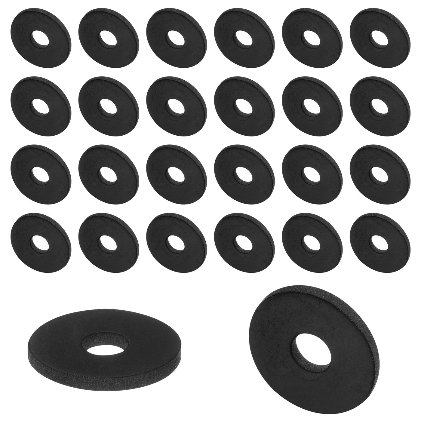 uxcell Uxcell 30pcs Rubber Spacers 20mm OD, 6.2mm ID, 2mm Height Round Anti Vibration Spacer