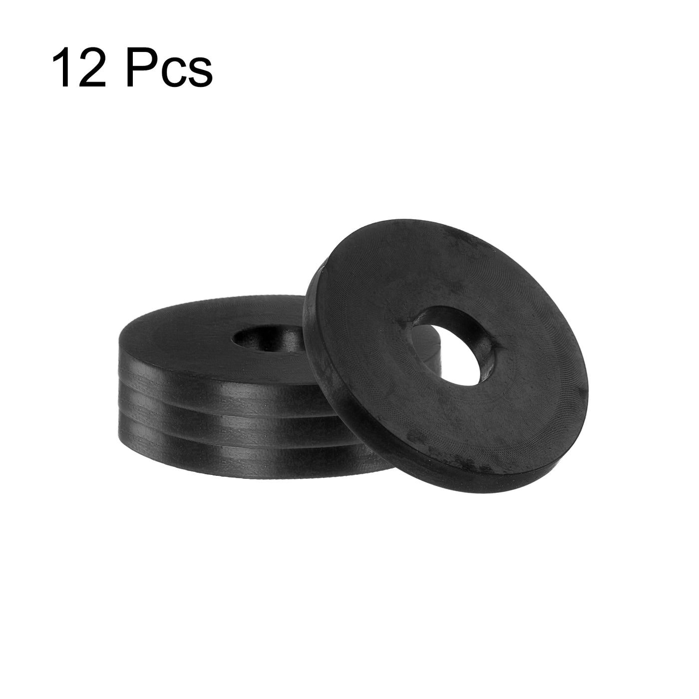 uxcell Uxcell 12pcs Rubber Spacers 1-1/4" OD, 3/8" ID, 1/8" Height Round Anti Vibration Spacer