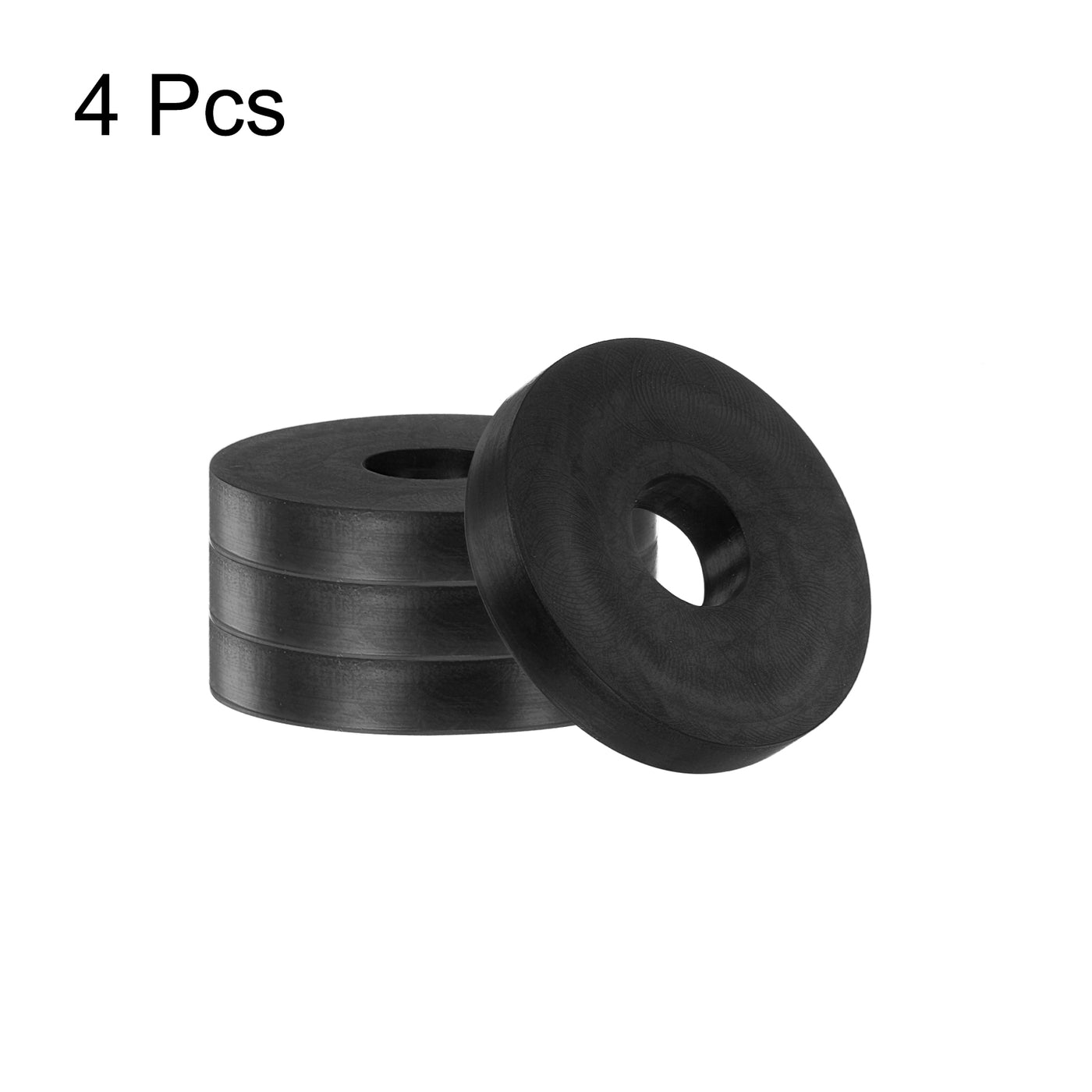 uxcell Uxcell 4pcs Rubber Spacers 1-3/16" OD, 3/8" ID, 3/16" Height Anti Vibration Spacer