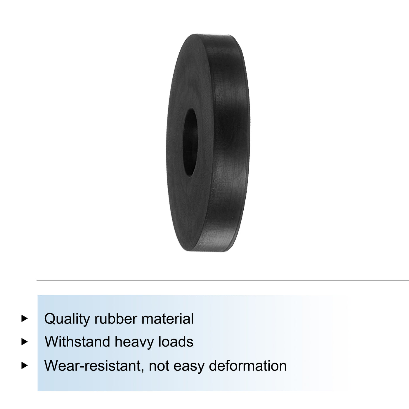 uxcell Uxcell 4pcs Rubber Spacers 1-3/16" OD, 3/8" ID, 3/16" Height Anti Vibration Spacer