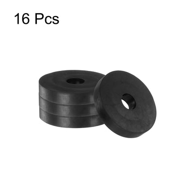 Harfington Uxcell 16pcs Rubber Spacers 1-1/2" OD, 3/8" ID, 1/4" Height Round Anti Vibration Spacer