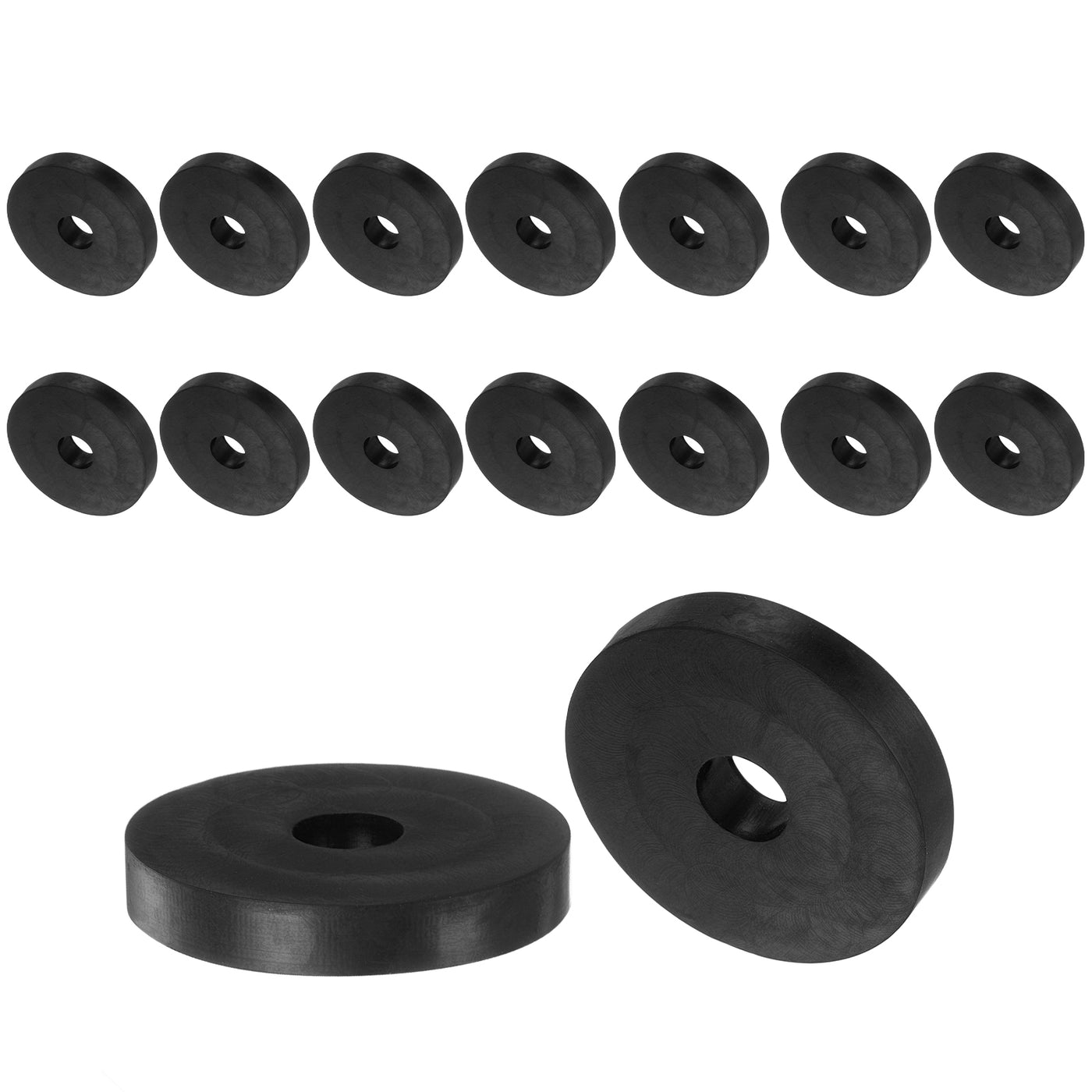 uxcell Uxcell 16pcs Rubber Spacers 1-1/2" OD, 3/8" ID, 1/4" Height Round Anti Vibration Spacer