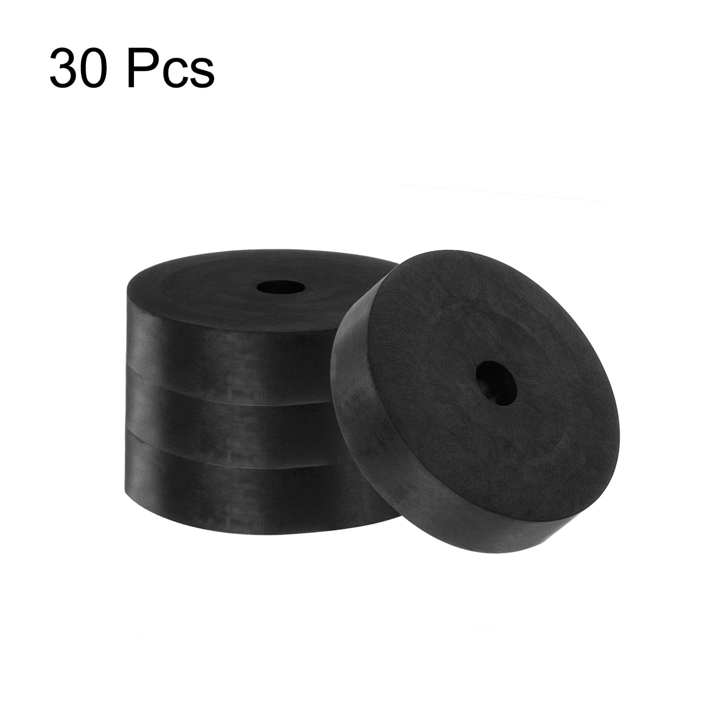 uxcell Uxcell 30pcs Rubber Spacers 38mm OD, 6mm ID, 9mm Height Round Anti Vibration Spacer