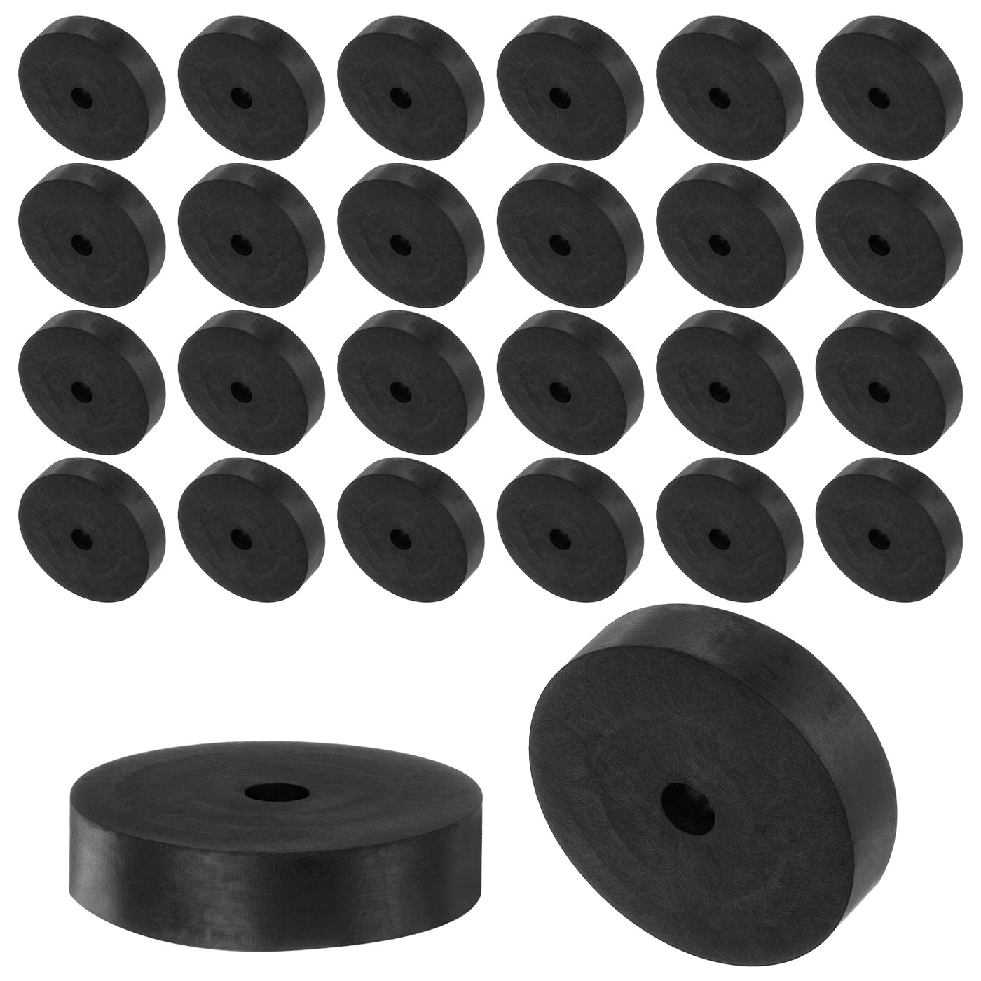 uxcell Uxcell 30pcs Rubber Spacers 38mm OD, 6mm ID, 9mm Height Round Anti Vibration Spacer