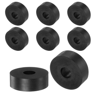 Harfington Uxcell 8pcs Rubber Spacers 1-1/2" OD, 1/2" ID, 1/2" Height Round Anti Vibration Spacer