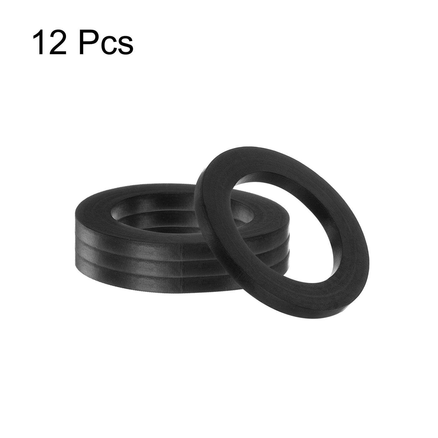 uxcell Uxcell 12pcs Rubber Spacers 1-1/2" OD, 1" ID, 1/8" Height Round Anti Vibration Spacer