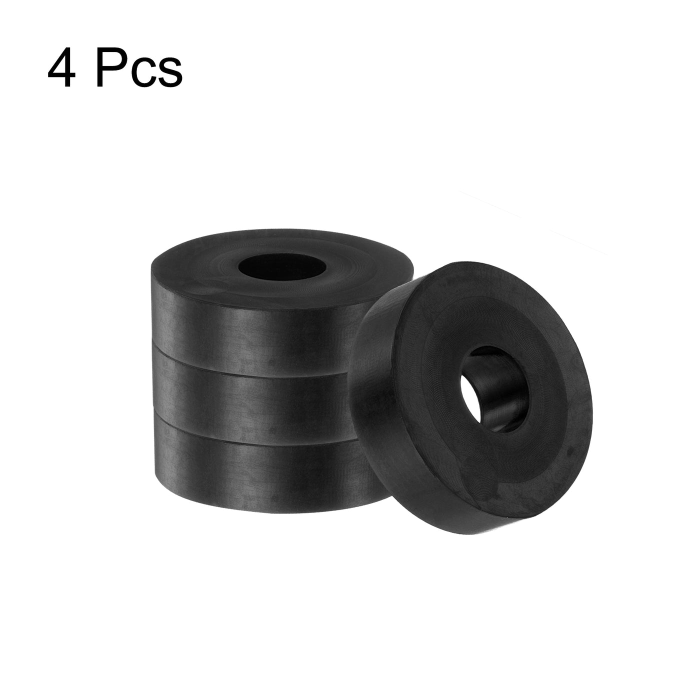 uxcell Uxcell 4pcs Rubber Spacers 1-1/2" OD, 1/2" ID, 0.4" Height Round Anti Vibration Spacer