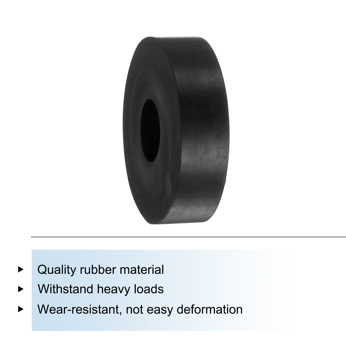 uxcell Uxcell 4pcs Rubber Spacers 1-1/2" OD, 1/2" ID, 0.4" Height Round Anti Vibration Spacer