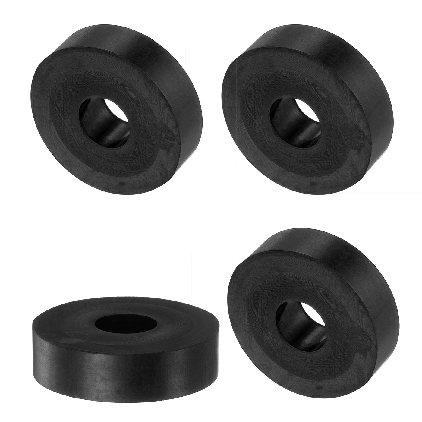 uxcell Uxcell 4pcs Rubber Spacers 1-1/2" OD, 1/2" ID, 0.4" Height Round Anti Vibration Spacer