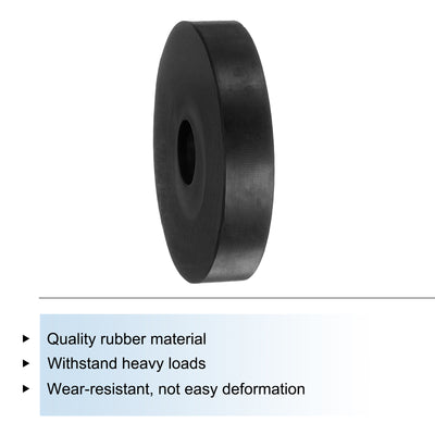 Harfington Uxcell 4pcs Rubber Spacers 2" OD, 1/2" ID, 3/8" Height Round Anti Vibration Spacer