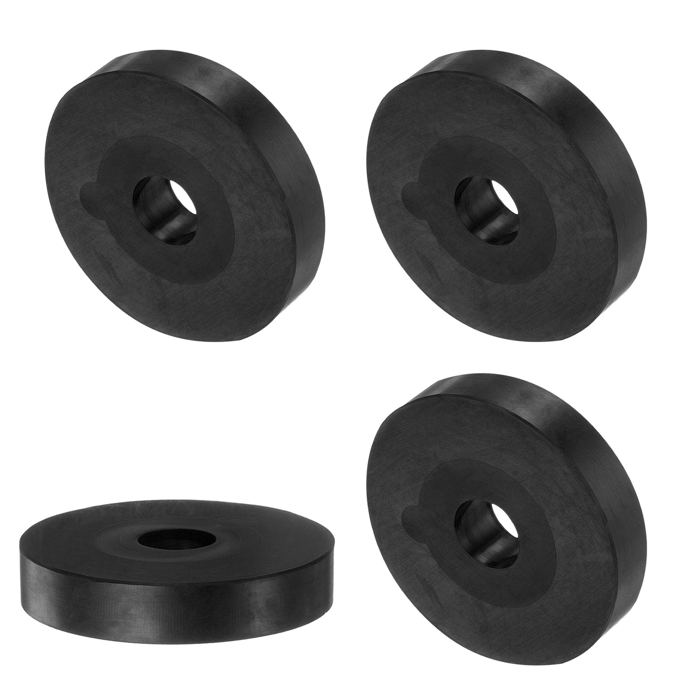 uxcell Uxcell 4pcs Rubber Spacers 2" OD, 1/2" ID, 3/8" Height Round Anti Vibration Spacer