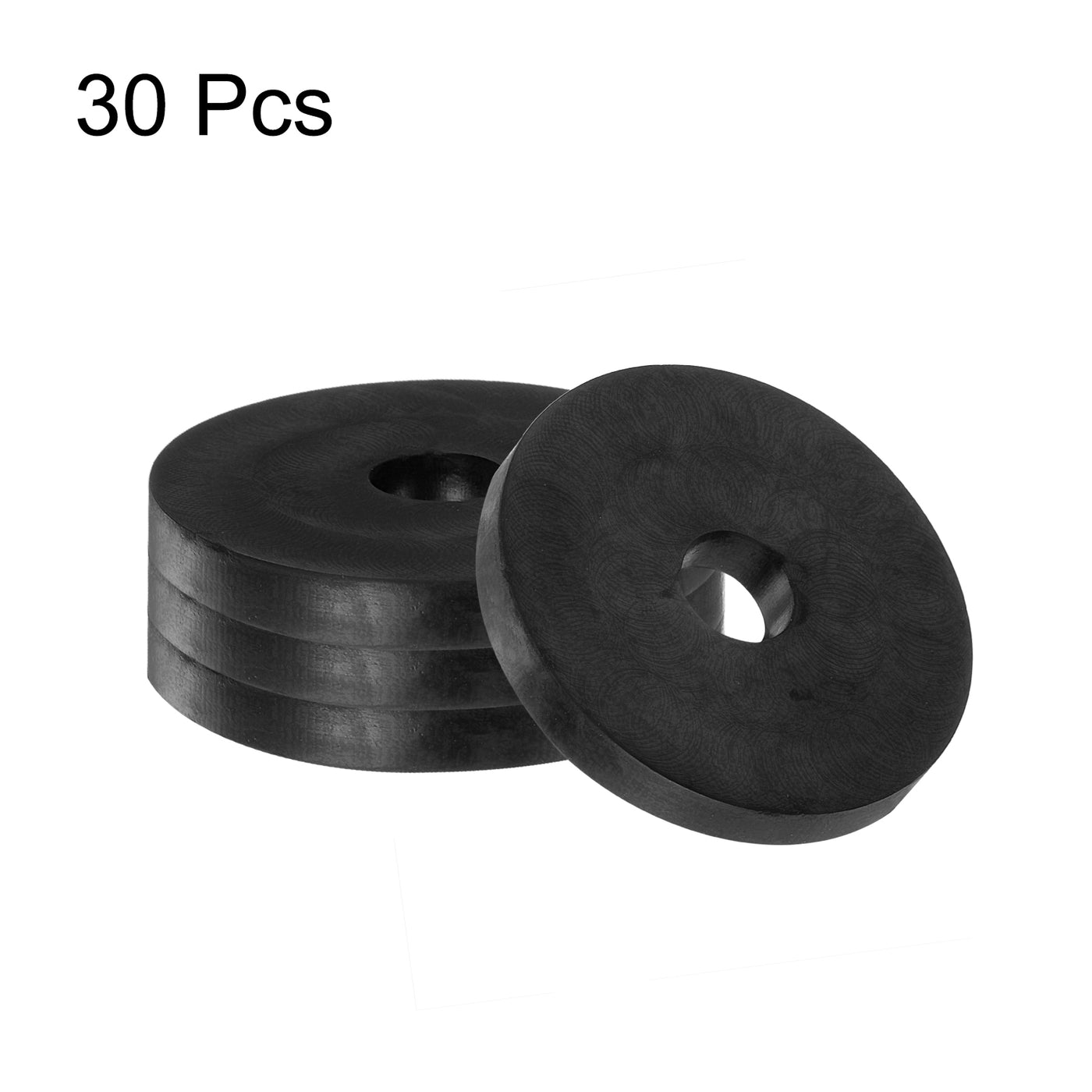 uxcell Uxcell 30pcs Rubber Spacers 38mm OD, 9mm ID, 4.7mm Height Round Anti Vibration Spacer