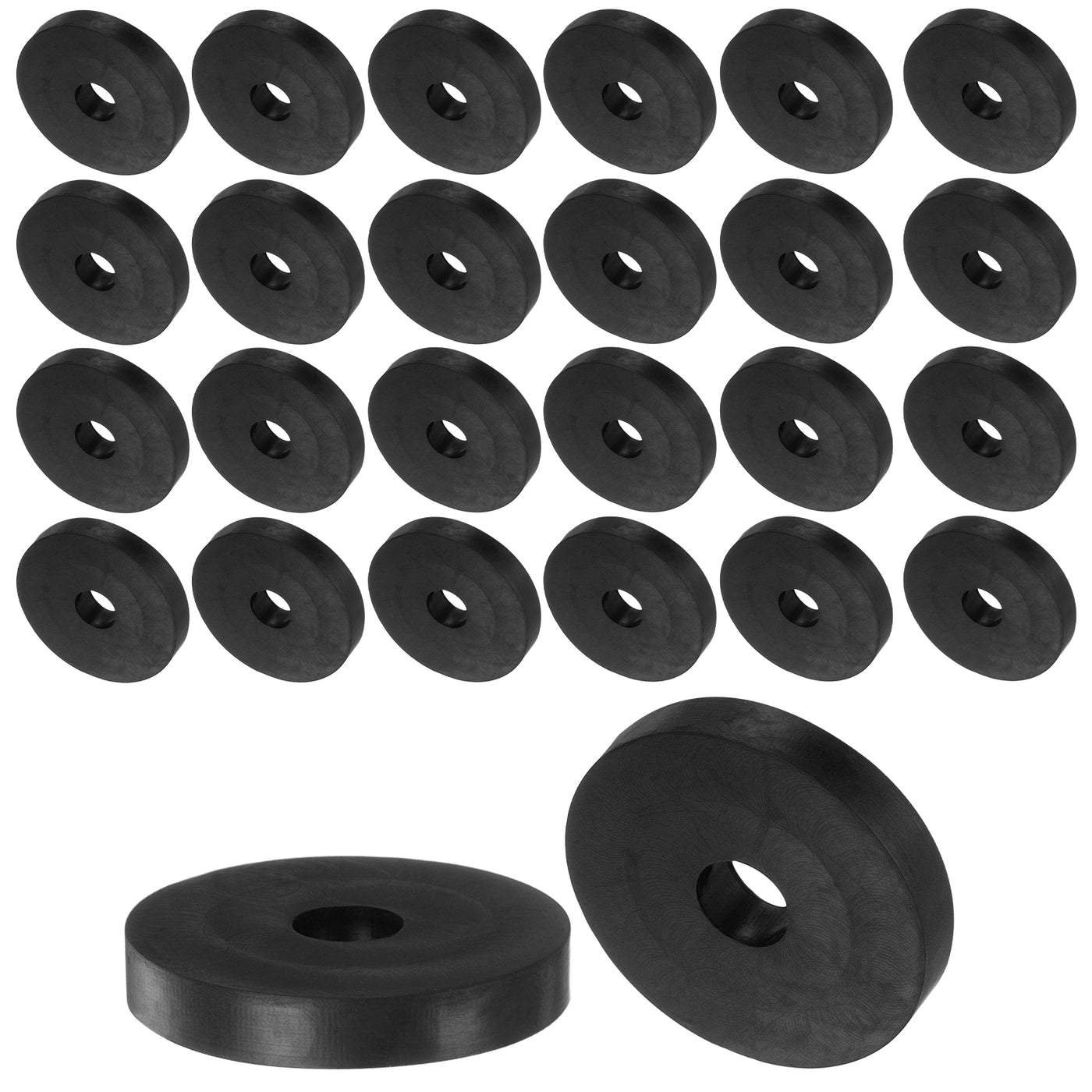 uxcell Uxcell 100pcs Rubber Spacers 1-1/2" OD, 3/8" ID, 1/4" Height Anti Vibration Spacer