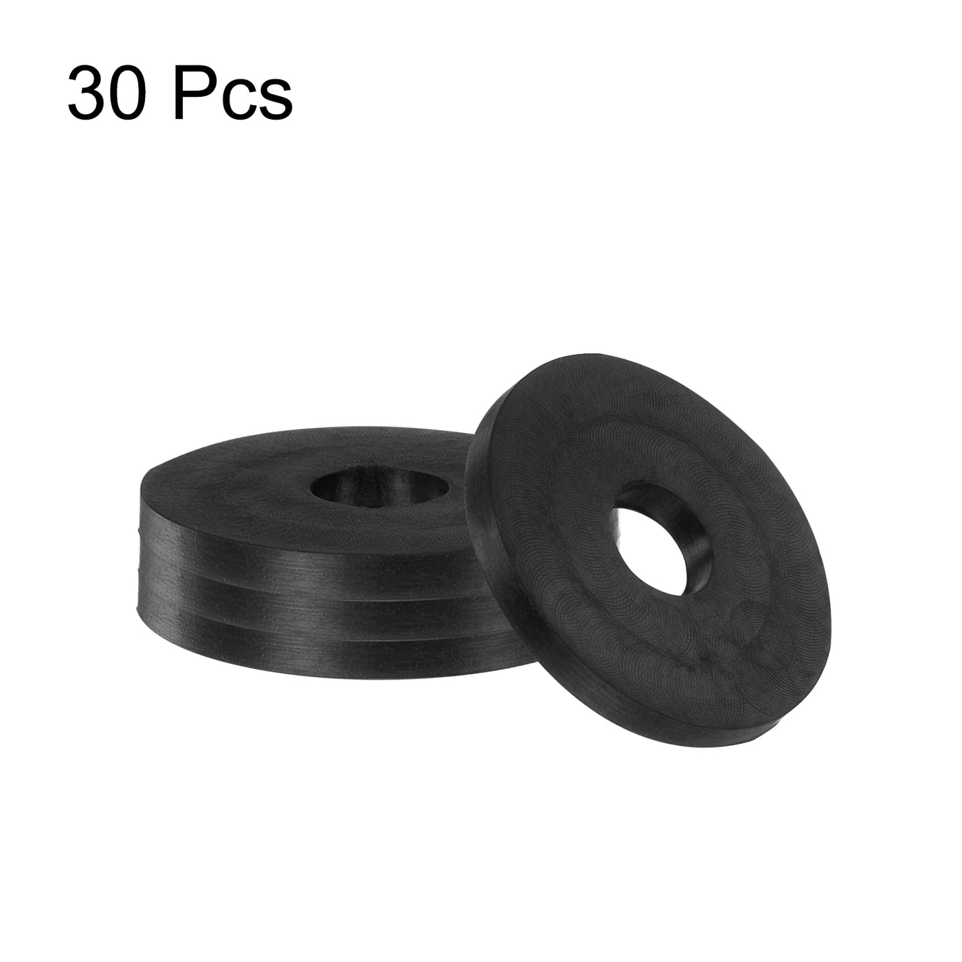 uxcell Uxcell 30pcs Rubber Spacers 31mm OD, 9mm ID, 3mm Height Round Anti Vibration Spacer