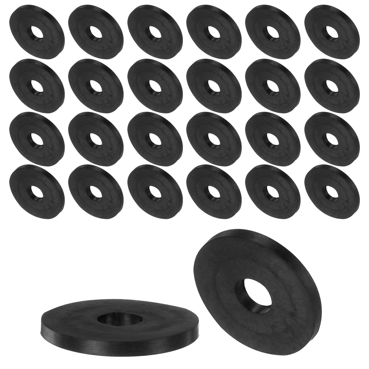 uxcell Uxcell 30pcs Rubber Spacers 31mm OD, 9mm ID, 3mm Height Round Anti Vibration Spacer