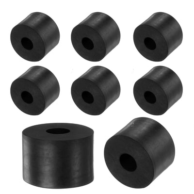 Harfington Uxcell 8pcs Rubber Spacers 1-1/2" OD, 1/2" ID, 1" Height Round Anti Vibration Spacer