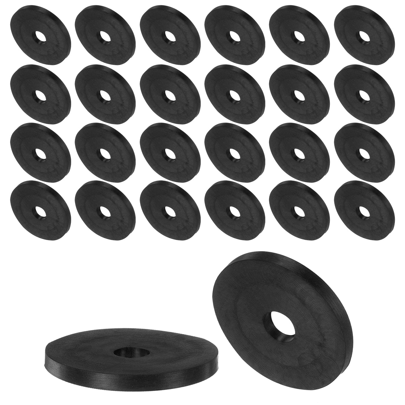 uxcell Uxcell 30pcs Rubber Spacers 31mm OD, 3mm ID, 3mm Height Round Anti Vibration Spacer