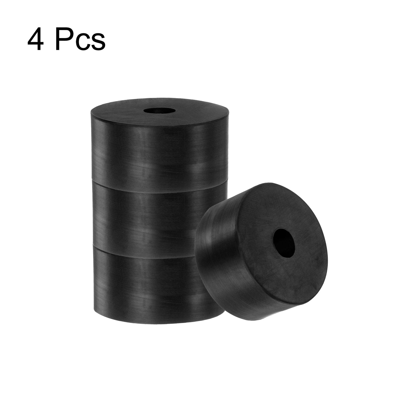 uxcell Uxcell 4pcs Rubber Spacers 2" OD, 1/2" ID, 1" Height Round Anti Vibration Spacer