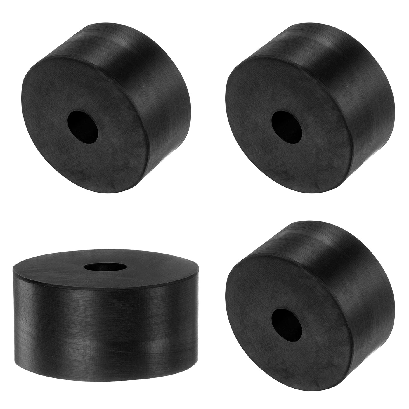 uxcell Uxcell 4pcs Rubber Spacers 2" OD, 1/2" ID, 1" Height Round Anti Vibration Spacer