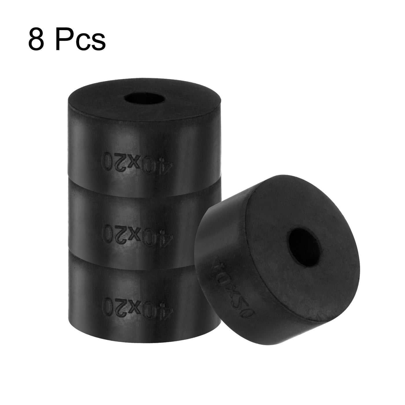 uxcell Uxcell 8pcs Rubber Spacers 40mm OD x 10mm ID x 20mm Height Round Anti-Vibration Spacers