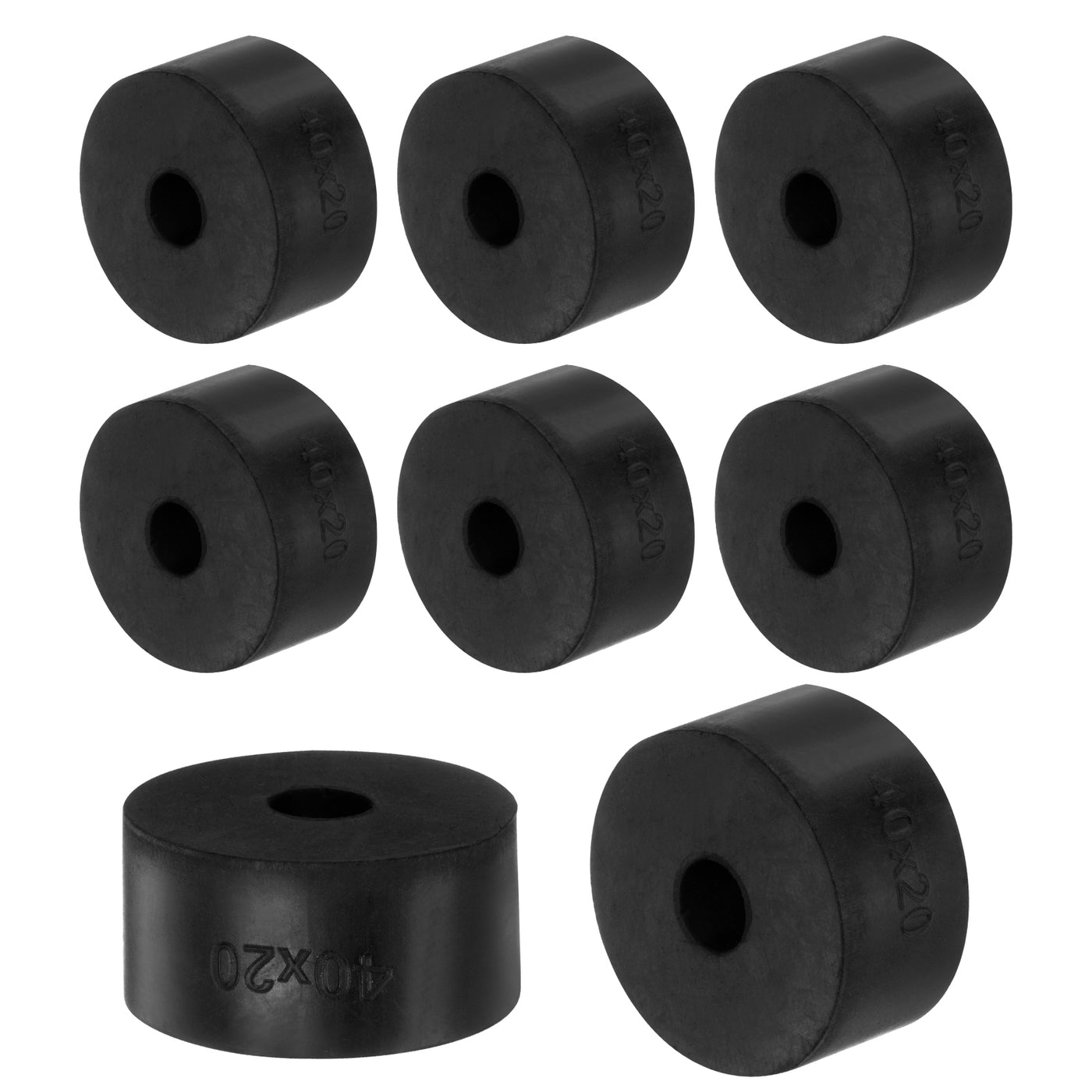 uxcell Uxcell 8pcs Rubber Spacers 40mm OD x 10mm ID x 20mm Height Round Anti-Vibration Spacers