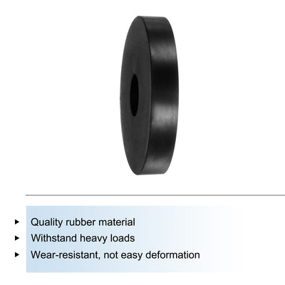 Harfington Uxcell 4pcs Rubber Spacers 60mm OD x 15mm ID x 10mm Height Round Anti Vibration Spacer