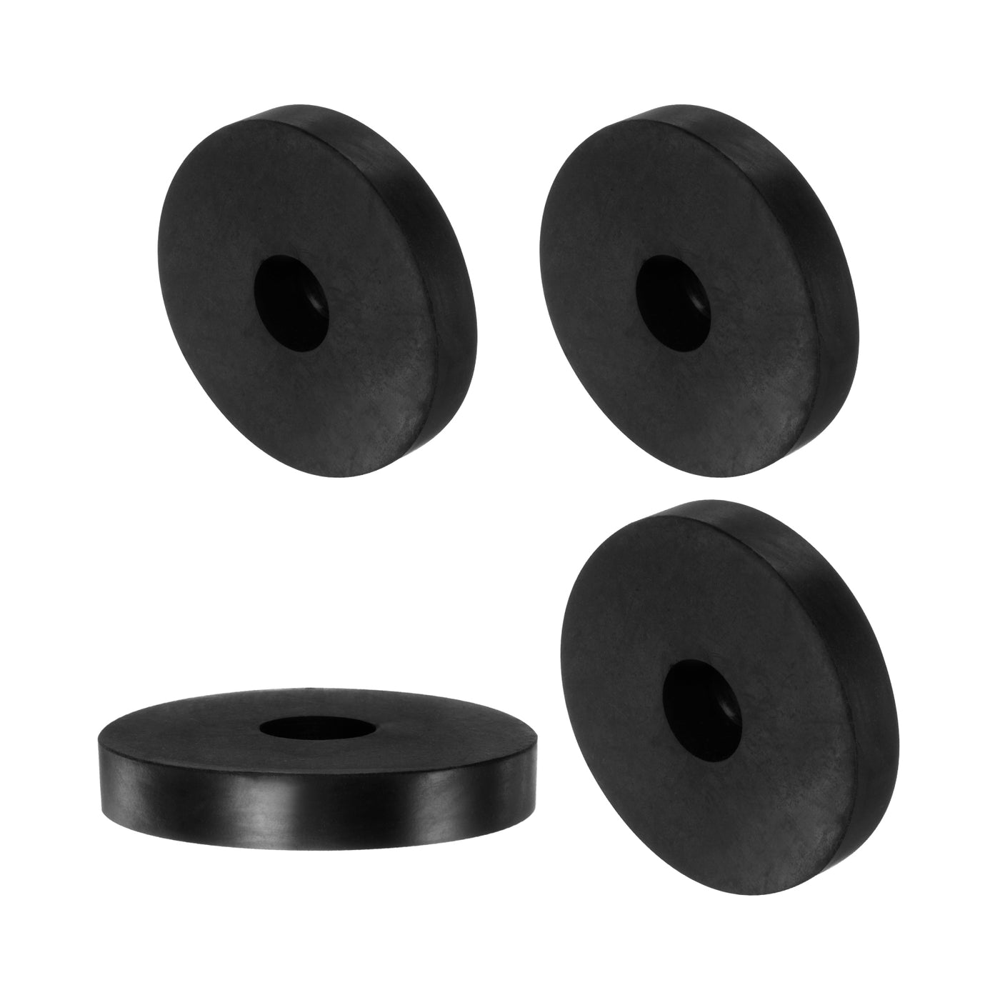 uxcell Uxcell 4pcs Rubber Spacers 60mm OD x 15mm ID x 10mm Height Round Anti Vibration Spacer