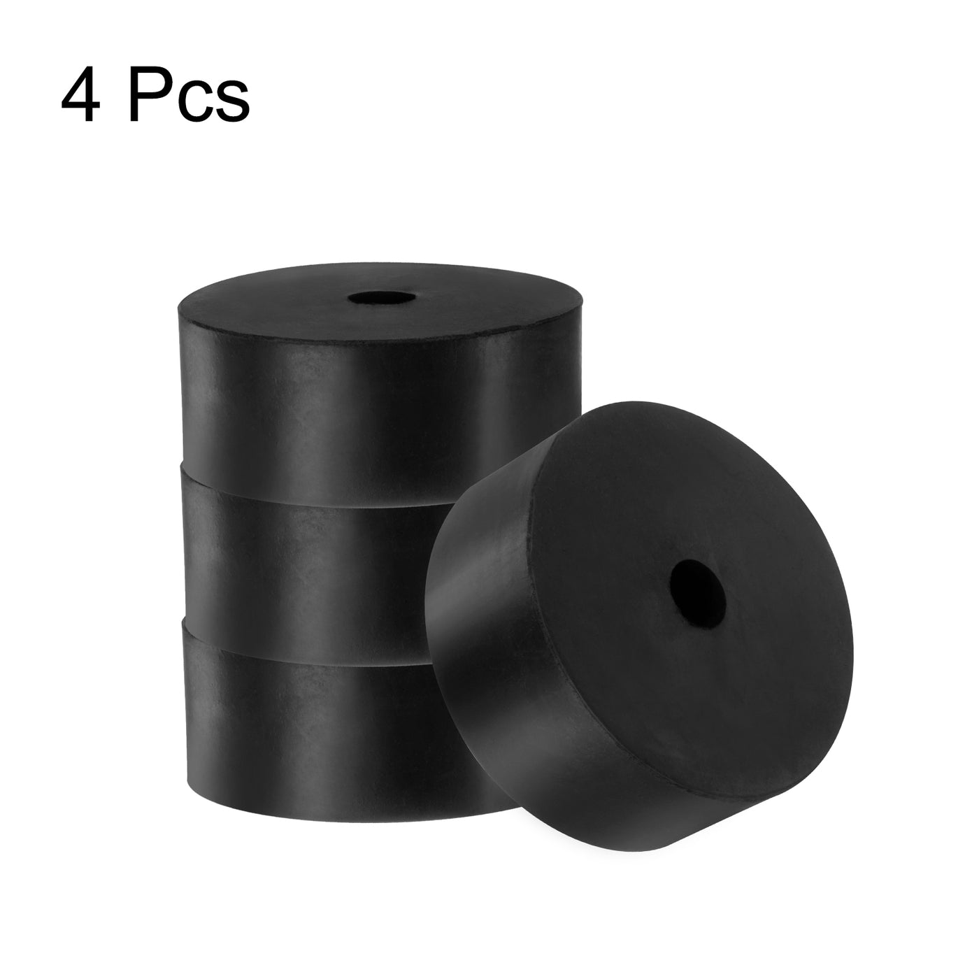 uxcell Uxcell 4pcs Rubber Spacers 70mm OD x 12mm ID x 30mm Height Round Anti Vibration Spacer