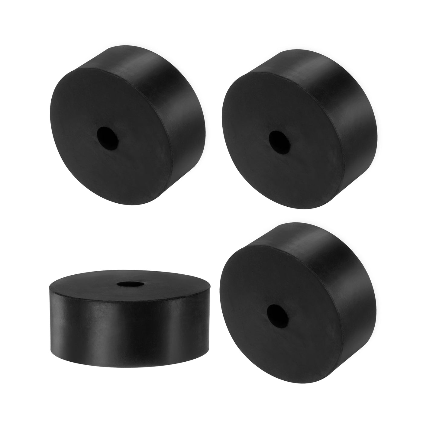 uxcell Uxcell 4pcs Rubber Spacers 70mm OD x 12mm ID x 30mm Height Round Anti Vibration Spacer