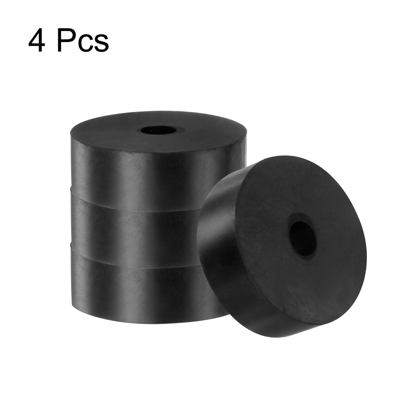 uxcell Uxcell 4pcs Rubber Spacers 60mm OD x 12mm ID x 20mm Height Round Anti Vibration Spacer