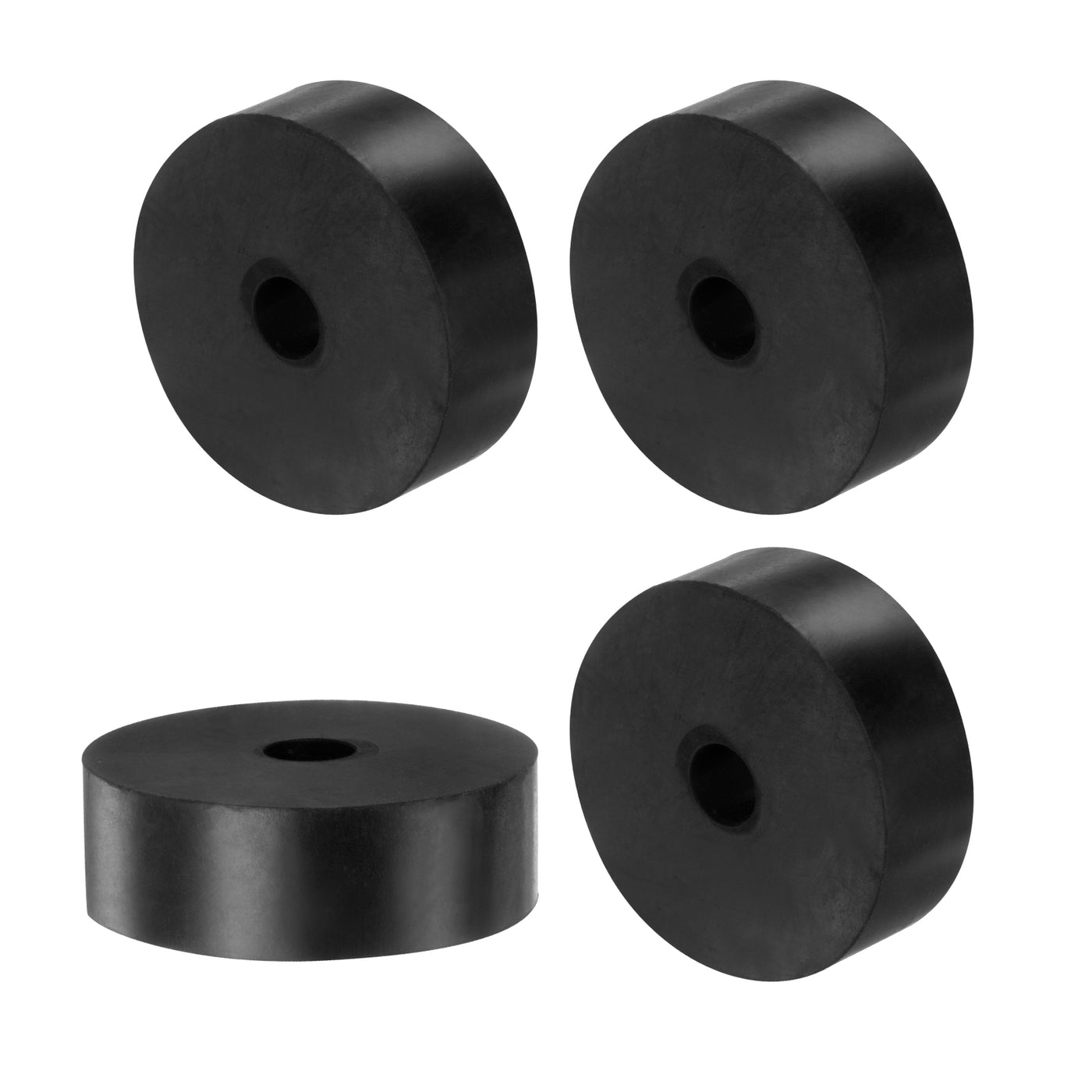 uxcell Uxcell 4pcs Rubber Spacers 60mm OD x 12mm ID x 20mm Height Round Anti Vibration Spacer