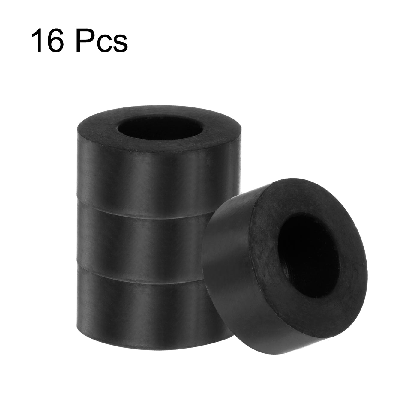 uxcell Uxcell 16pcs Rubber Spacers 20mm OD, 10mm ID, 8mm Height, Round Anti Vibration Spacers