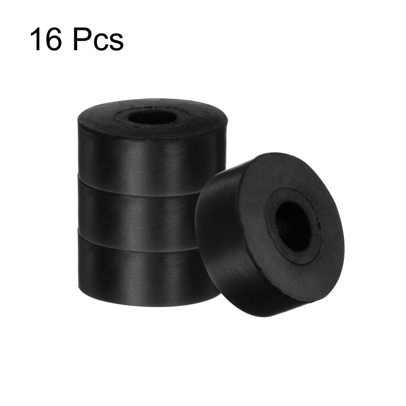 uxcell Uxcell 16 Pcs Rubber Spacers 25mm ODx8.5mm IDx10mm Height Round Anti Vibration Spacer