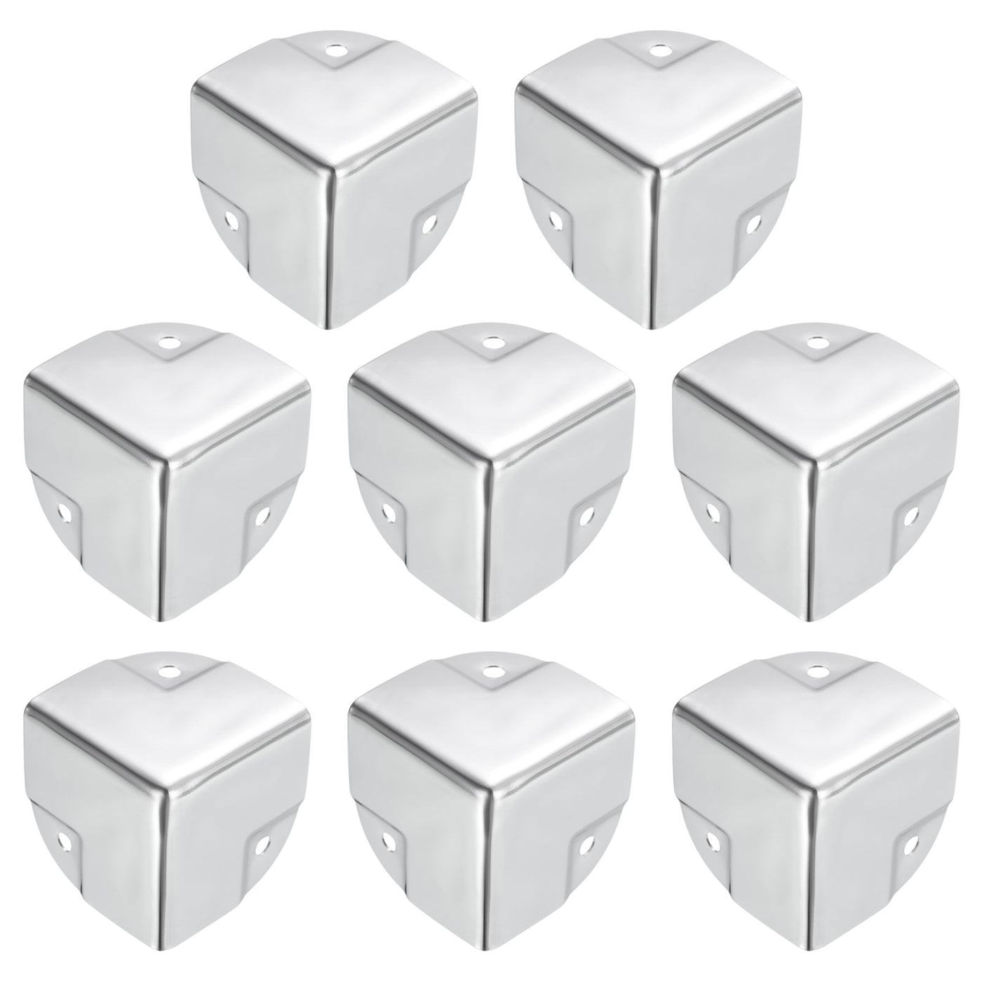 uxcell Uxcell Metal Box Corner Protectors Box Edge Guard Protector 40 x 40 x 40mm Silver 16pcs