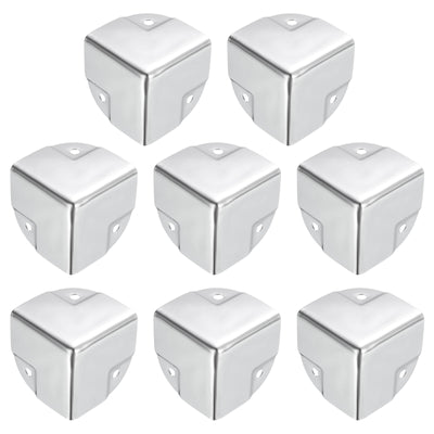 Harfington Uxcell Metal Box Corner Protectors Box Edge Guard Protector 40 x 40 x 40mm Silver 16pcs