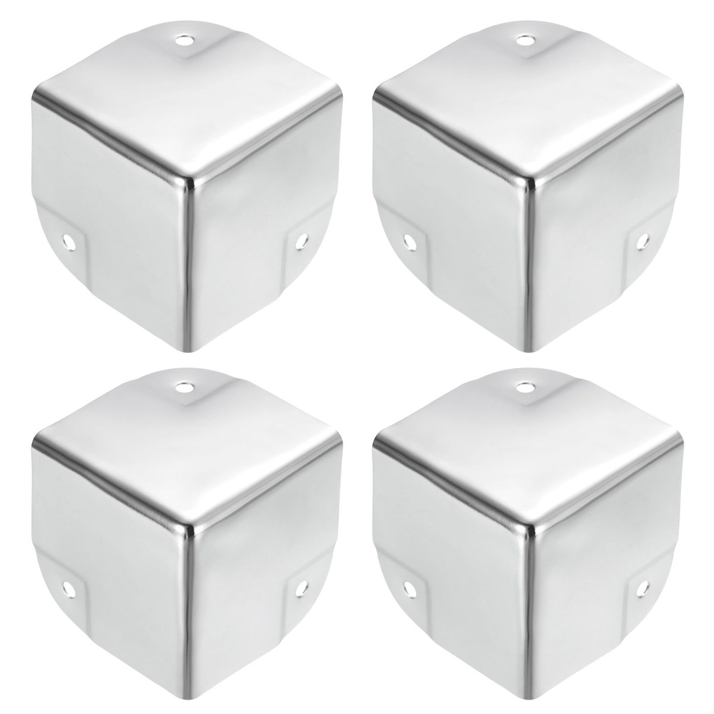 uxcell Uxcell Metall Box Ecken Schutz Box Kante Schutz Schutz 50 x 50 x 50mm Silber Ton 12Stk für Tisch Ecken und Schreibtisch Ecken