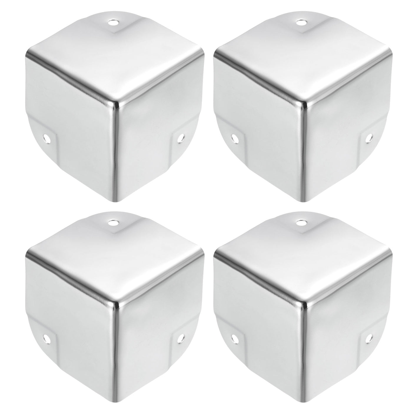 uxcell Uxcell Metall Box Ecken Schutz Box Kante Schutz Schutz 50 x 50 x 50mm Silber Ton 16Stk für Tisch Ecken und Schreibtisch Ecken