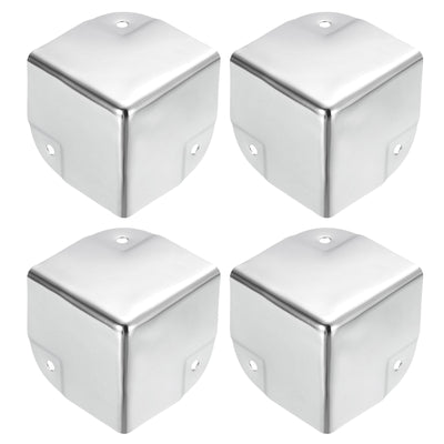 Harfington Uxcell Metall Box Ecken Schutz Box Kante Schutz Schutz 50 x 50 x 50mm Silber Ton 16Stk für Tisch Ecken und Schreibtisch Ecken