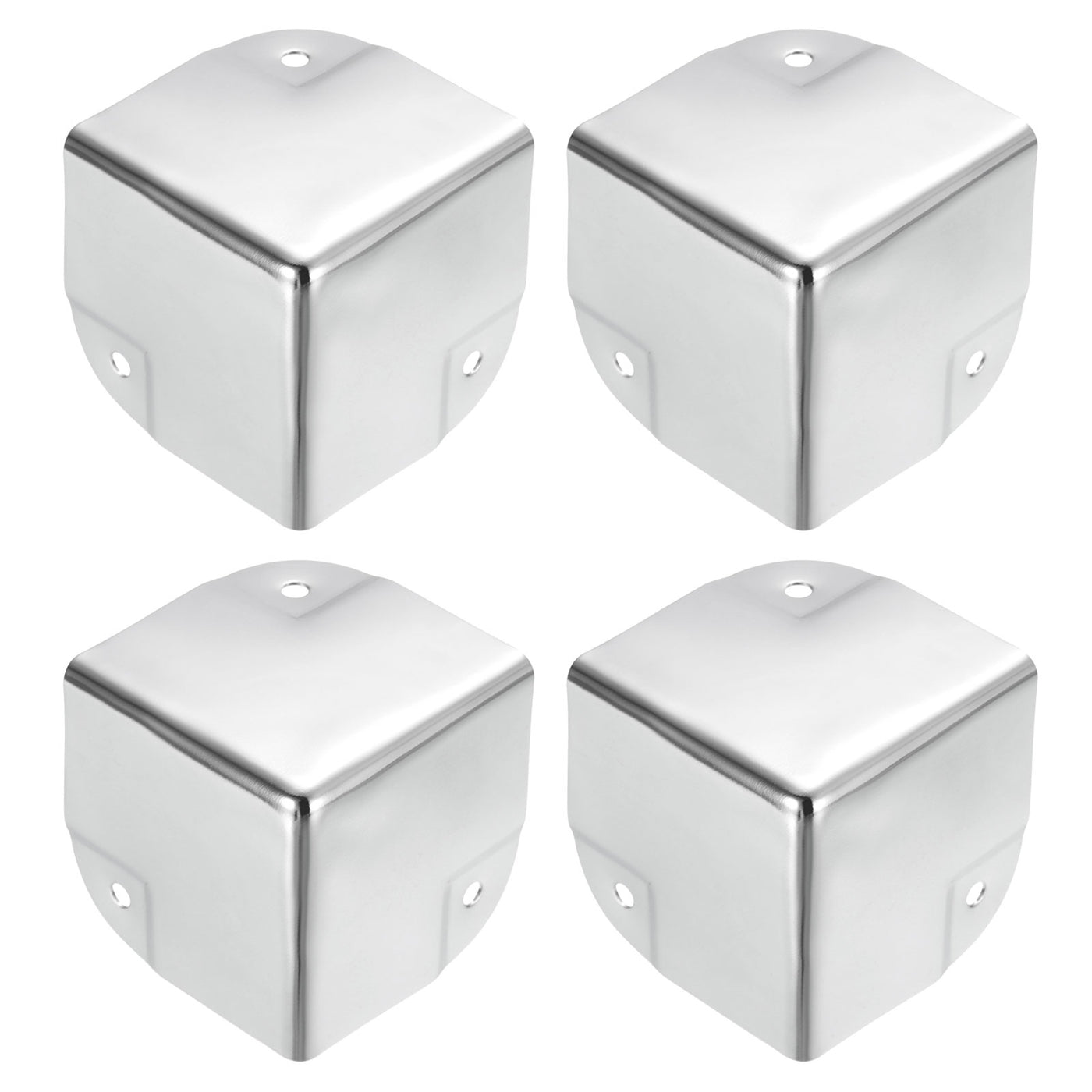 uxcell Uxcell Metall Box Ecken Schutz Box Kante Schutz Schutz 50 x 50 x 50mm Silber Ton 24Stk für Tisch Ecken und Schreibtisch Ecken