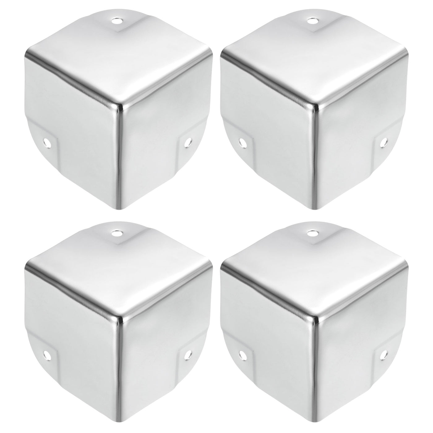 uxcell Uxcell Metall Box Ecken Schutz Box Kante Schutz Schutz 50 x 50 x 50mm Silber Ton 32Stk für Tisch Ecken und Schreibtisch Ecken