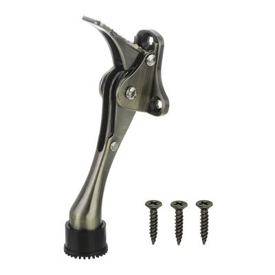 Harfington Uxcell Kickdown Türstopper, Türstopper mit Einhandbedienung, rutschfester Gummispitze und Schrauben, 6-Zoll Metall Türstopper für die Unterseite der Tür, Bronze