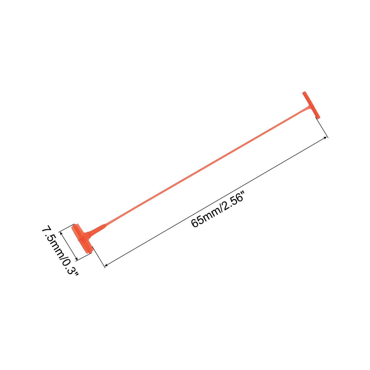 Harfington Standard Tagging Fastener Price Tag Label Tagging Barb 65mm 2000pcs Red