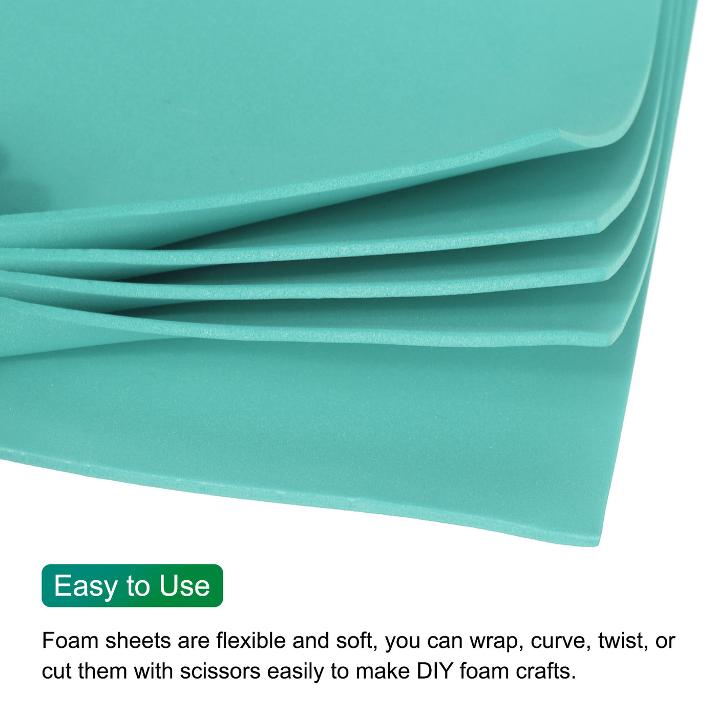 Harfington EVA Foam Sheets Green 35.4 Inch x 19.7 Inch 2mm Thick Crafts Foam Sheets 5Pcs