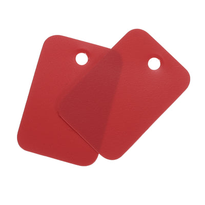 Harfington Waterproof Eyelet Hole Plastic Tags,Outdoor Tags,2x3cm Red 200 Pcs