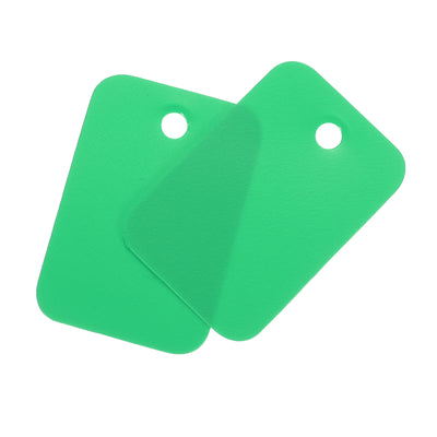 Harfington Waterproof Eyelet Hole Plastic Tags,Outdoor Tags,2x3cm Light Green 200 Pcs