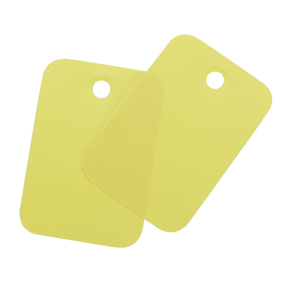 Harfington Waterproof Eyelet Hole Plastic Tags,Outdoor Tags,2x3cm Yellow 200 Pcs