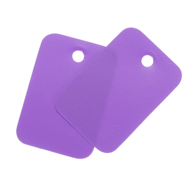 Harfington Waterproof Eyelet Hole Plastic Tags,Outdoor Tags,2x3cm Purple 200 Pcs