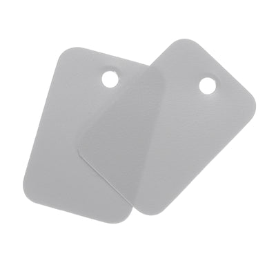 Harfington Waterproof Eyelet Hole Plastic Tags,Outdoor Tags,2x3cm Grey 200 Pcs