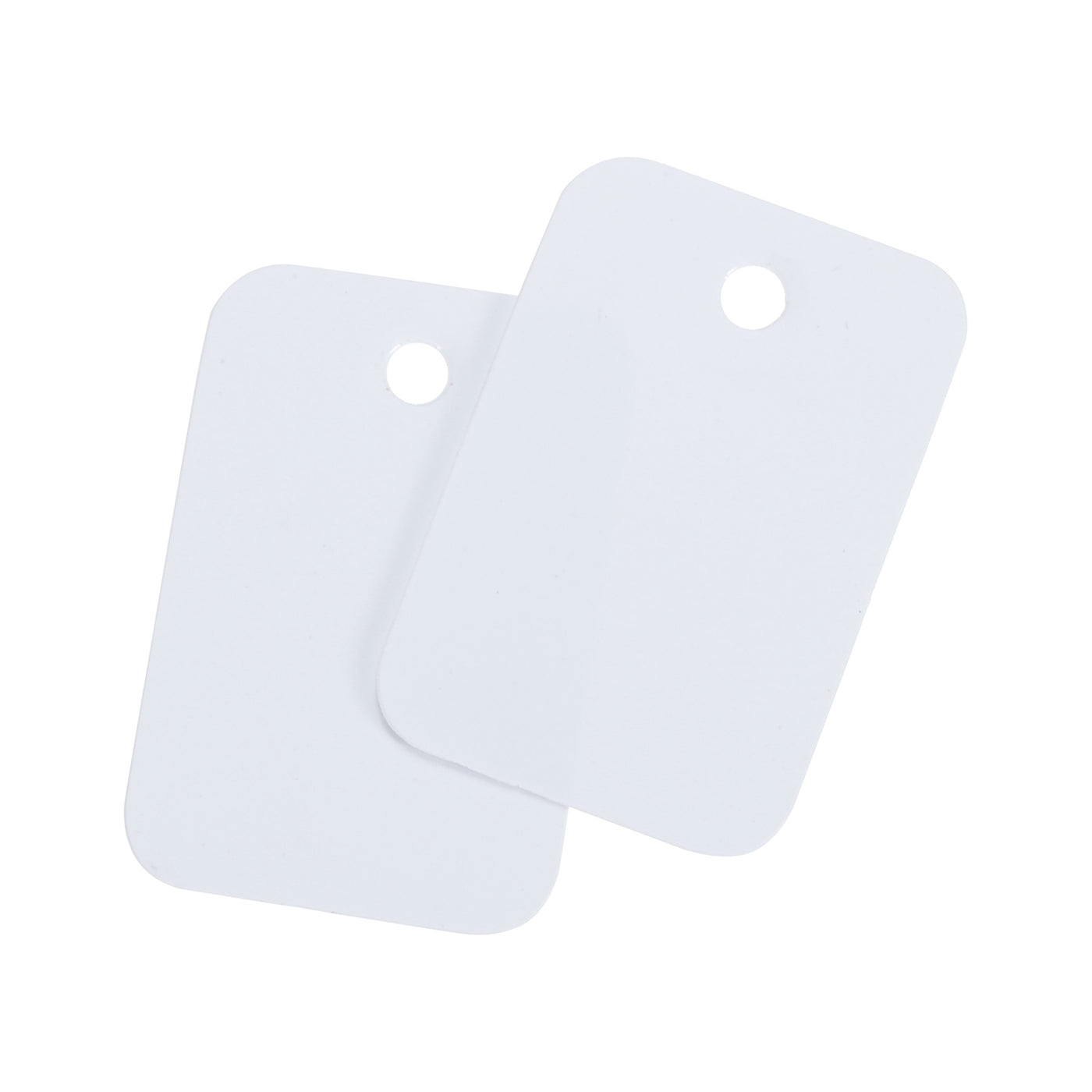 Harfington Waterproof Eyelet Hole Plastic Tags,Outdoor Tags,2x3cm White 200 Pcs