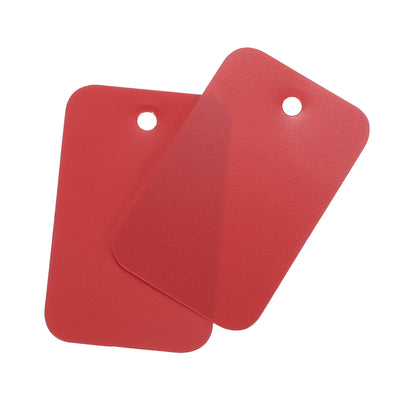 Harfington Waterproof Eyelet Hole Plastic Tags,Outdoor Tags,2.5x4cm Red 200 Pcs